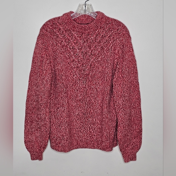 Sonoma red long sleeve knit sweater size L - Picture 1 of 4